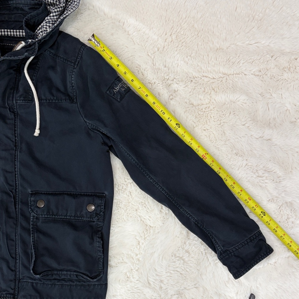 Abercrombie & Fitch Navy Hooded Men's Jacket,Size L. - Picture 11 of 17